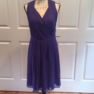 Purple banana republic silk dress